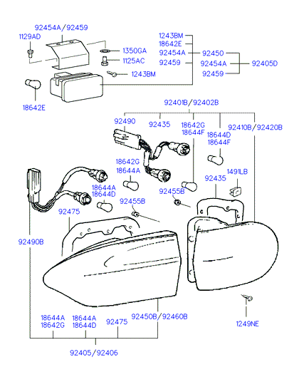 Hyundai 1864221008E - Lampa, duman / arxa işıq furqanavto.az