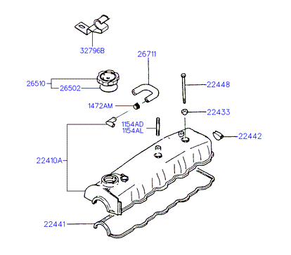 Hyundai 22441-42901 - Conta, silindr baş örtüyü furqanavto.az