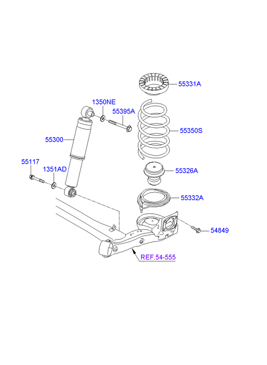 Hyundai 55300-0X100 - Amortizator www.furqanavto.az