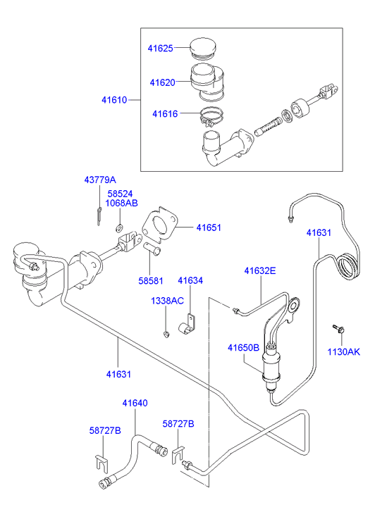 Hyundai 41610-25020 - Usta silindr, mufta furqanavto.az