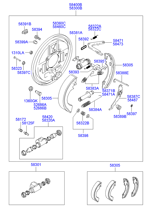 KIA 5812544001 - Disk əyləc pedləri üçün aksesuar dəsti furqanavto.az