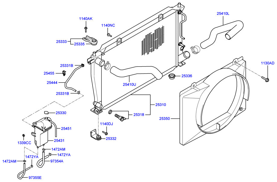 Hyundai 2533017000 - Mühürləmə qapağı, radiator furqanavto.az