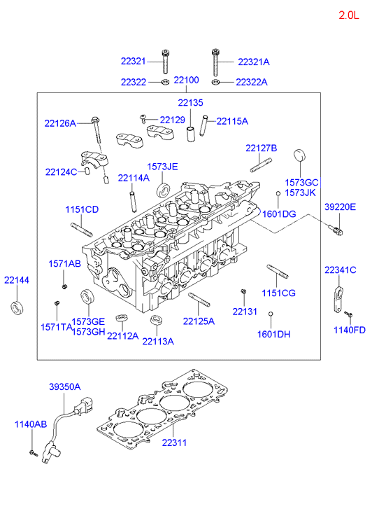 KIA 22144-3B001 - Vil möhürü, eksantrik mili furqanavto.az