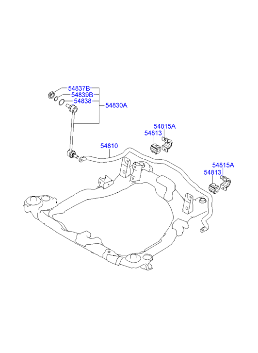 Hyundai 548102E100 - Çubuq / Strut, stabilizator furqanavto.az