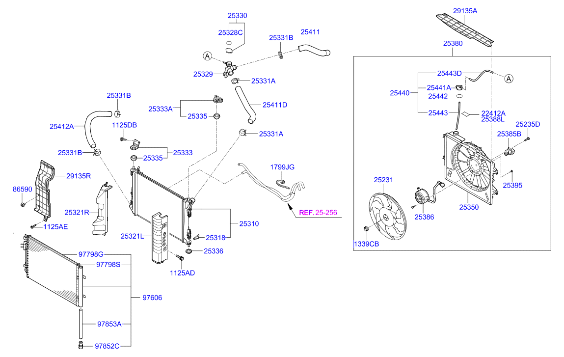 KIA 25380-4L050 - Fen, radiator furqanavto.az