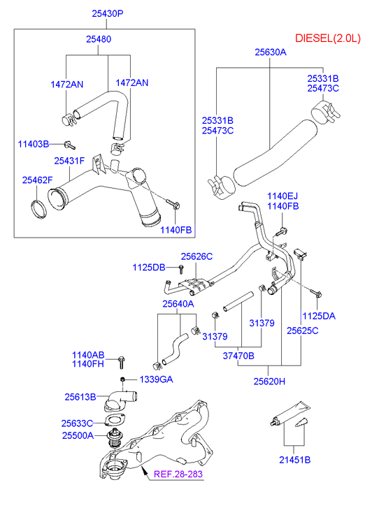 KIA 25500-38001 - Termostat, soyuducu furqanavto.az