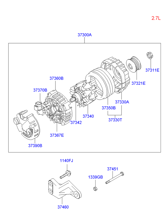 KIA 3734238300 - Bearing - rear furqanavto.az