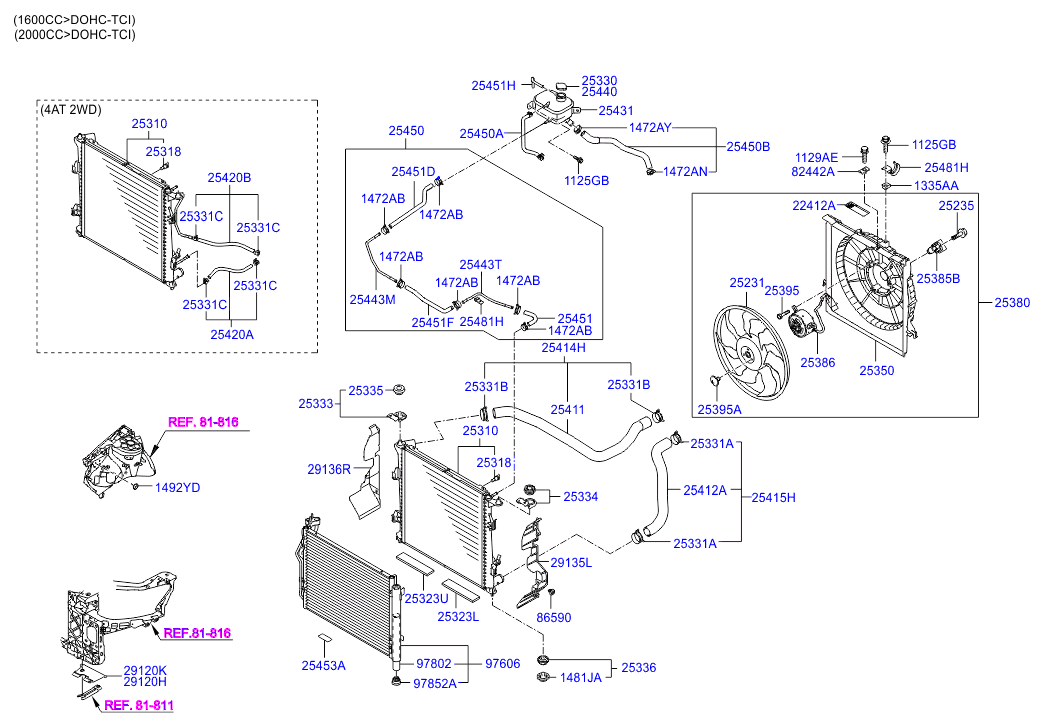 KIA 253102R000 - Radiator, mühərrikin soyudulması furqanavto.az