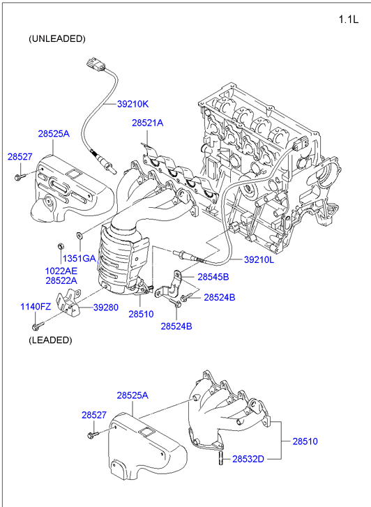 KIA 1022508003 - Qoz, egzoz manifoldu furqanavto.az