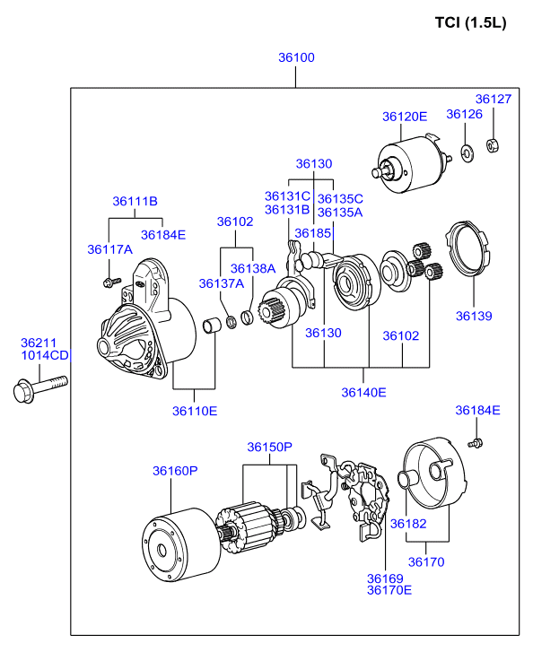 Hyundai 36100-27510 - STARTER furqanavto.az