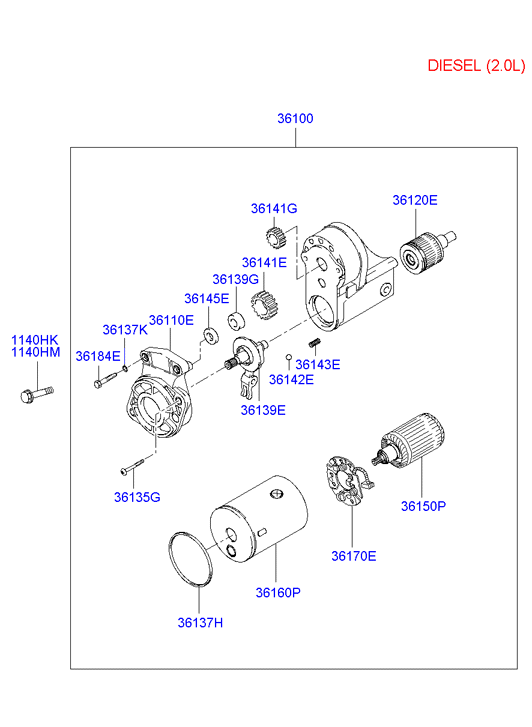 Hyundai 36100-27000 - Başlanğıc furqanavto.az