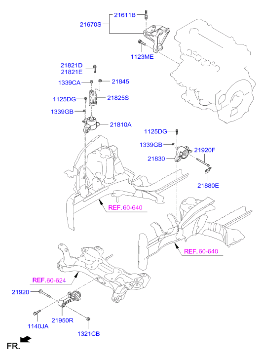 Hyundai 21830-1R050 - Tutacaq, mühərrik montajı furqanavto.az