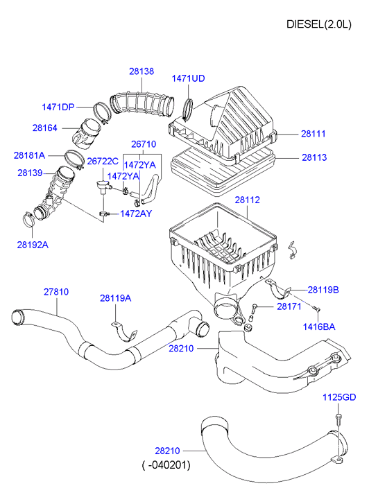 Hyundai 28164-27000 - Hava Kütləsi Sensoru furqanavto.az