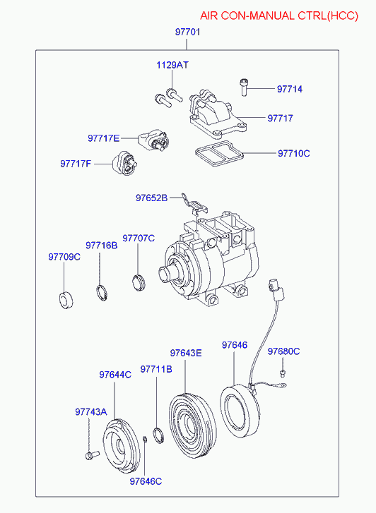 Hyundai 97701-2C000 - Kompressor, kondisioner furqanavto.az