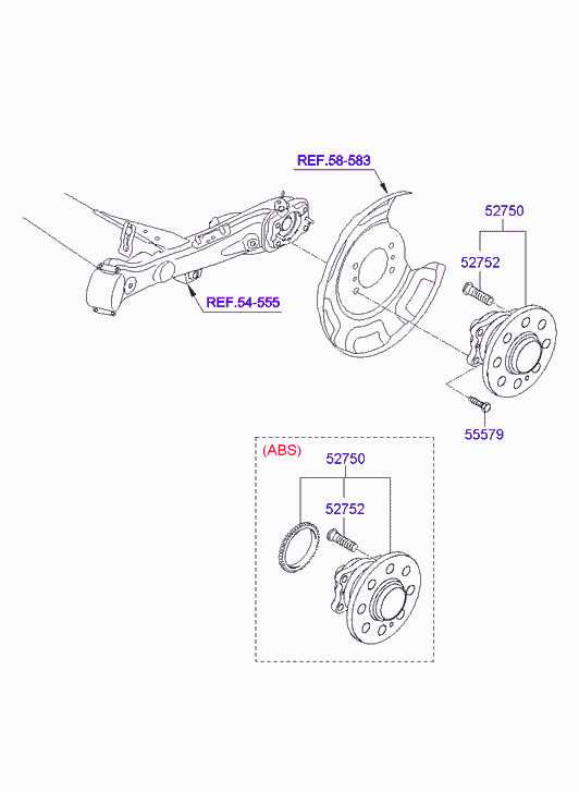 Hyundai 52750-1R000 - Təkər qovşağı, podşipnik dəsti furqanavto.az