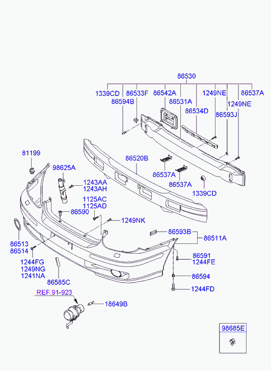 KIA 1864955009 - Lampa, duman işığı furqanavto.az