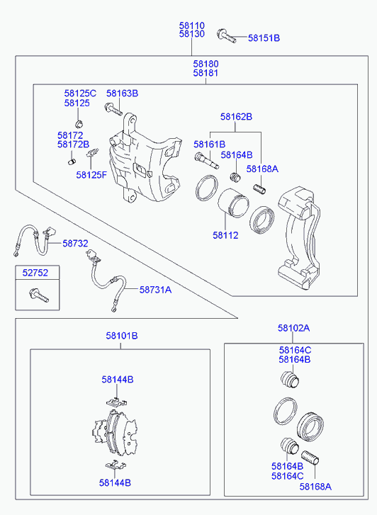 KIA (DYK) 581012EA21 - Pad kit - front disc brake furqanavto.az