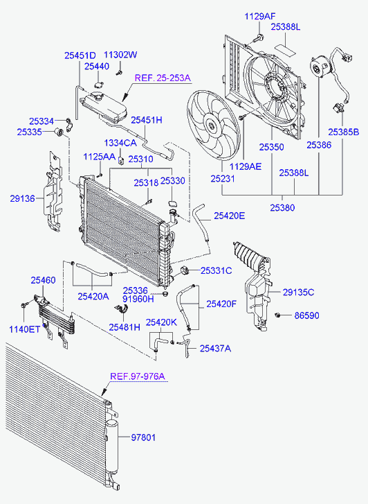 Hyundai 25310-2E800 - RADİATOR SU furqanavto.az