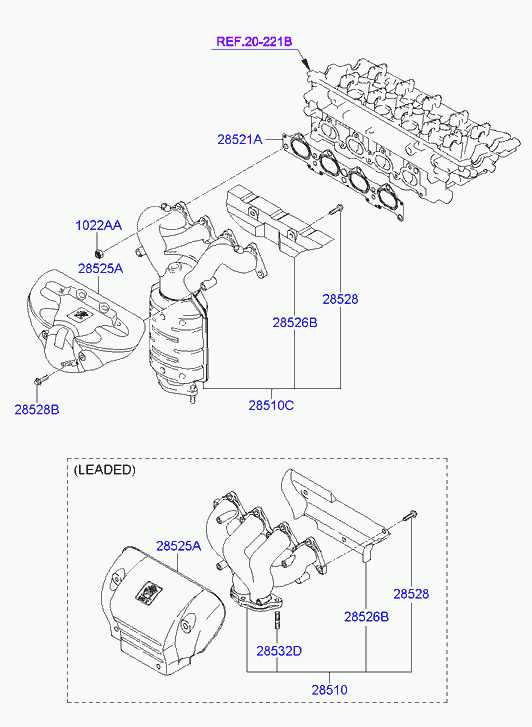 Hyundai 28521-23005 - Conta, egzoz manifoldu furqanavto.az
