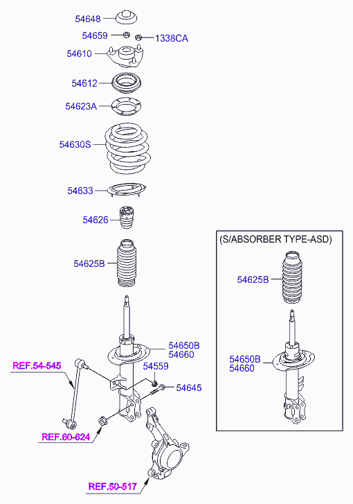 TOYOTA 546102S100 - Üst Strut Montajı furqanavto.az