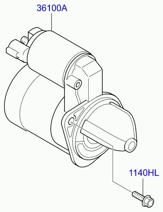 KIA 36100-2B220 - Başlanğıc furqanavto.az