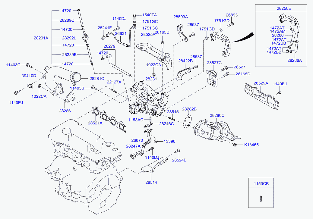 KIA 1022608007K - Qoz, egzoz manifoldu furqanavto.az