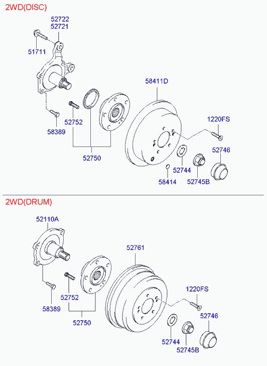 KIA 52750-26000 - Təkər qovşağı, podşipnik dəsti furqanavto.az