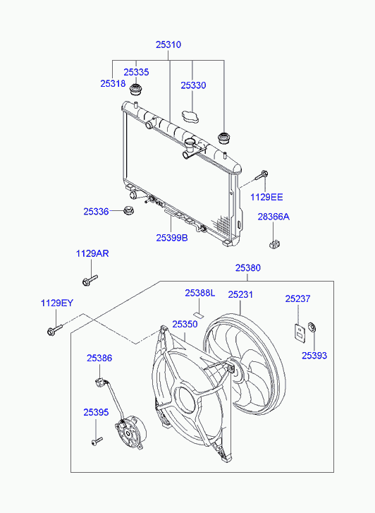 Hyundai 25310-26070 - RADİATOR SU furqanavto.az