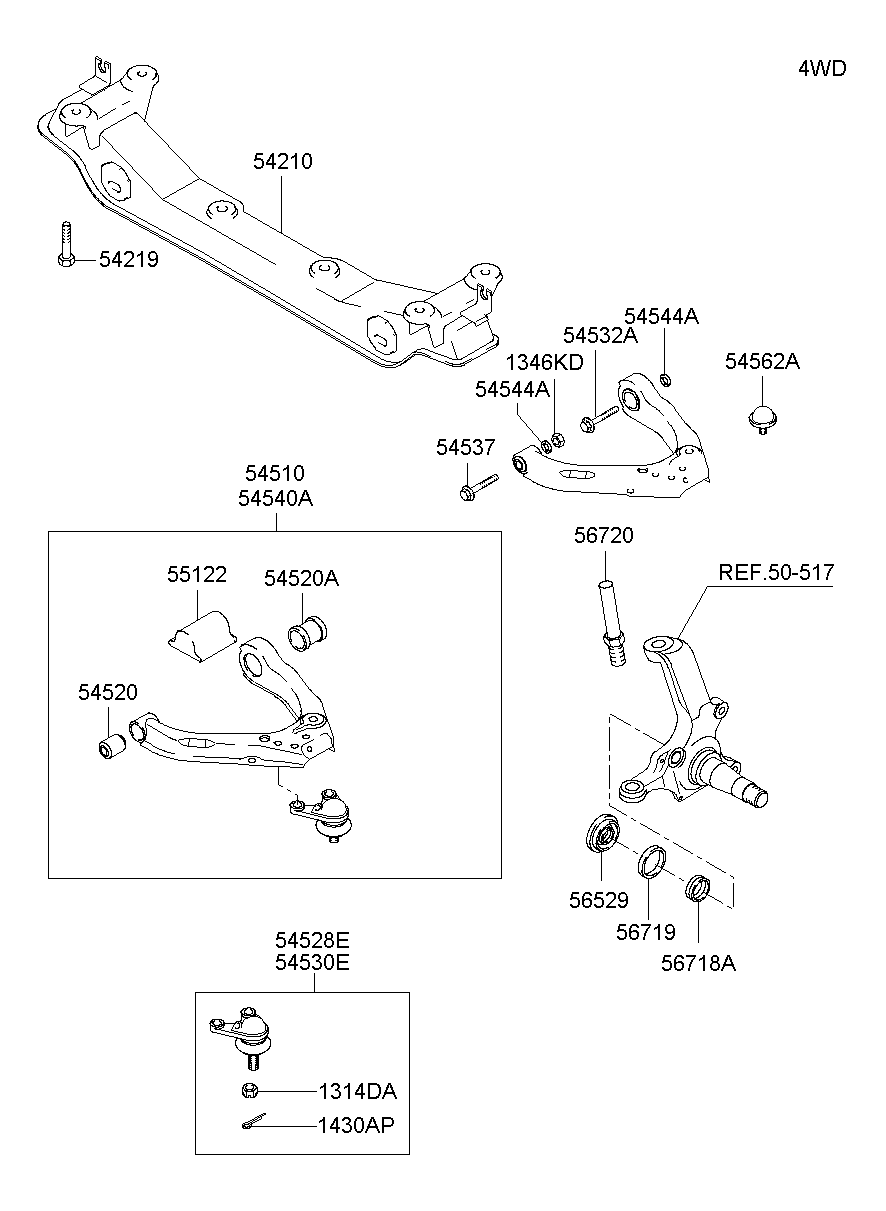 KIA 545004A801 - Yolun idarəedici qolu furqanavto.az