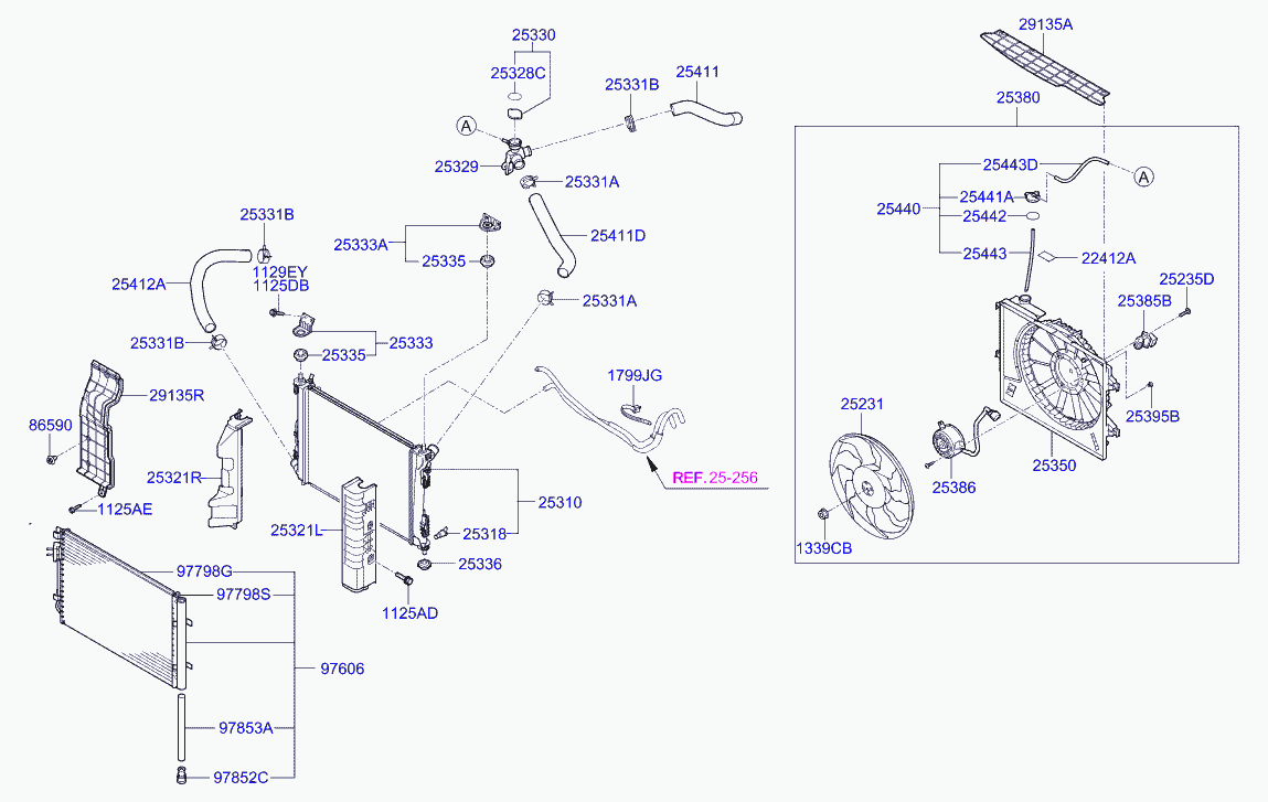 KIA 253104L000 - Radiator, mühərrikin soyudulması furqanavto.az