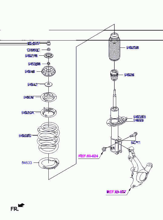 Hyundai 54612-0U000 - Üst Strut Montajı furqanavto.az