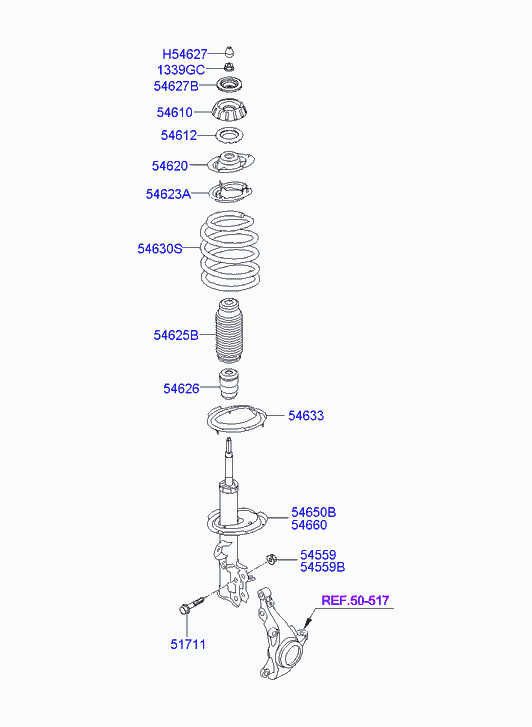 KIA 546111J050 - Üst Strut Montajı furqanavto.az