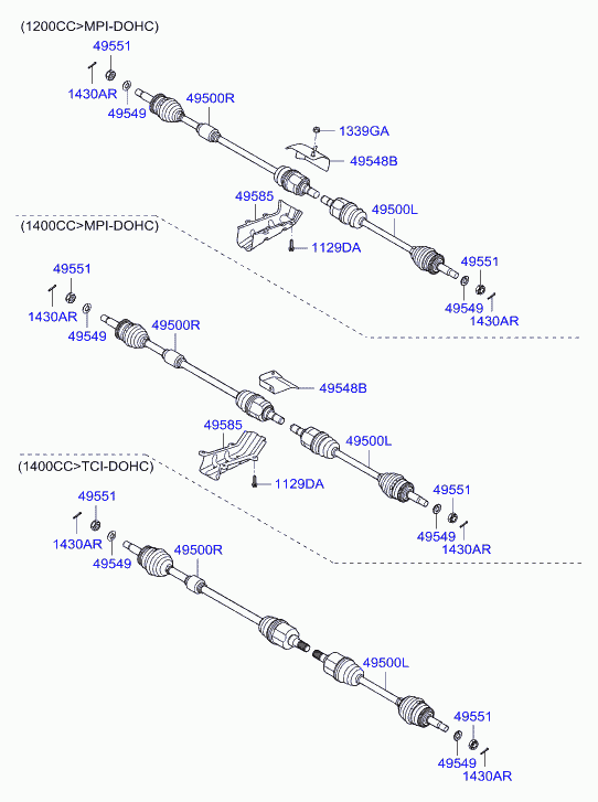 KIA 1430004307B - Təkər qovşağı, podşipnik dəsti furqanavto.az