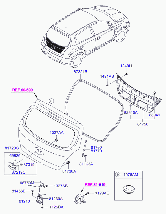 Hyundai 81770-4P000 - Qazlı bulaq, baqaj, yük yeri furqanavto.az