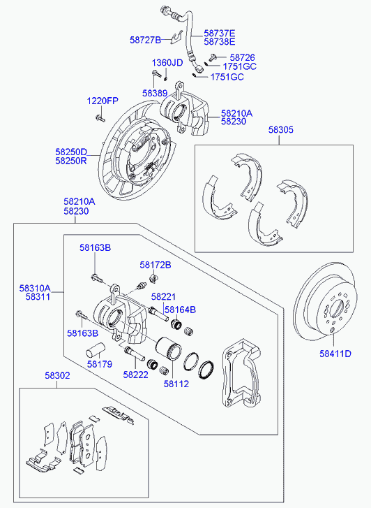 Hyundai 582102B700 - Əyləc kaliperi furqanavto.az