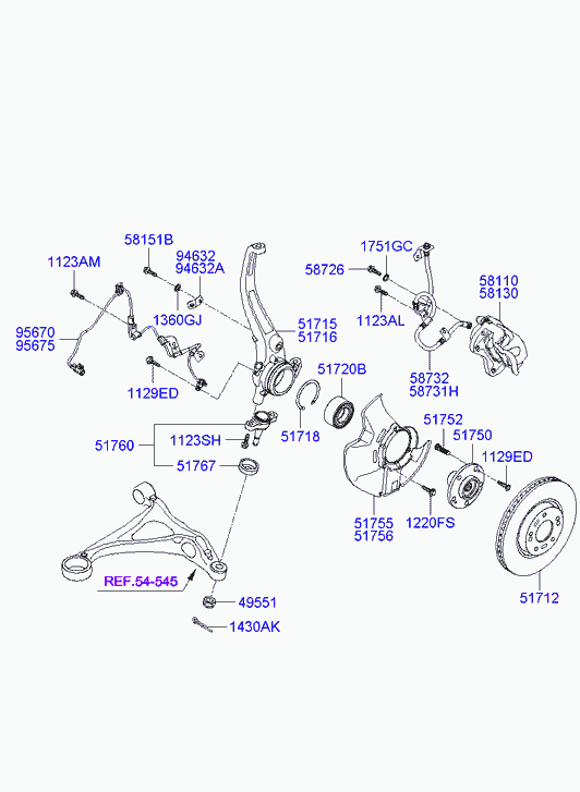 Hyundai 51712-3L050 - OPORNI ÖN furqanavto.az