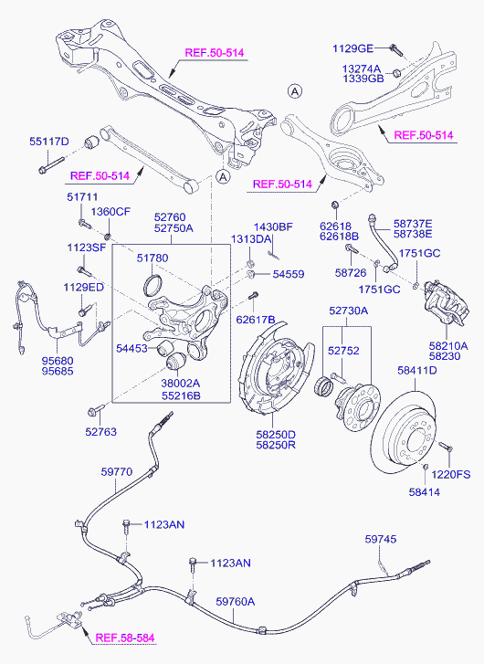 Hyundai 597602R500 - Kabel, dayanacaq əyləci furqanavto.az