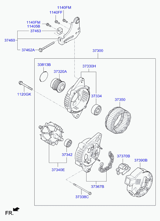 Hyundai 37300-2B960 - Alternator furqanavto.az