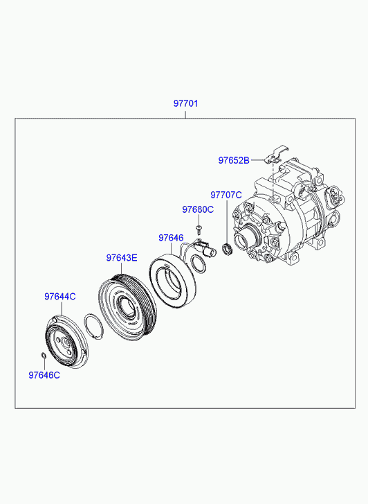 KIA 97701-3K720 - Kompressor, kondisioner furqanavto.az