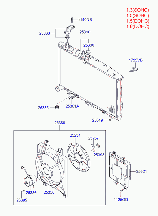 KIA 25310-25Q10 - Radiator, mühərrikin soyudulması furqanavto.az