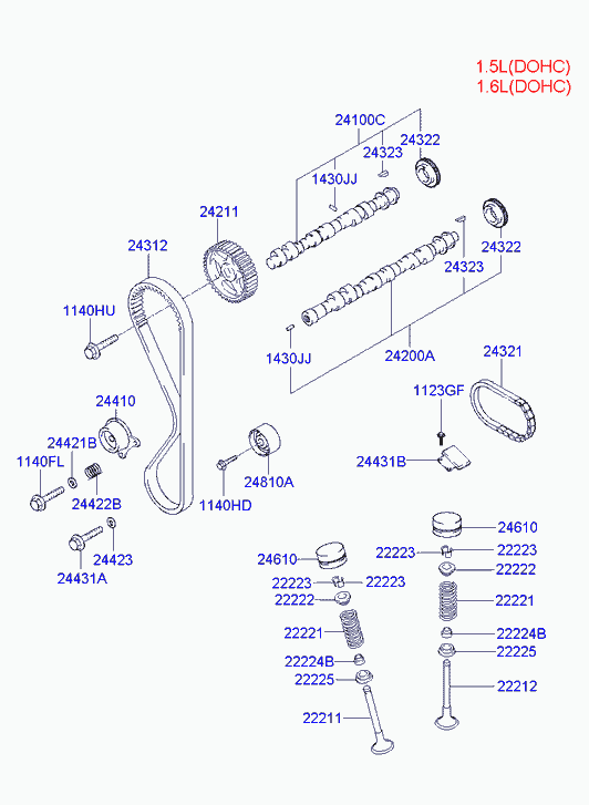 Mitsubishi 2431222611 - Vaxt kəməri furqanavto.az