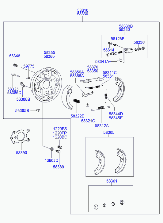 AISIN 5833025000 - Cylinder assy - rear brake lh, rh furqanavto.az