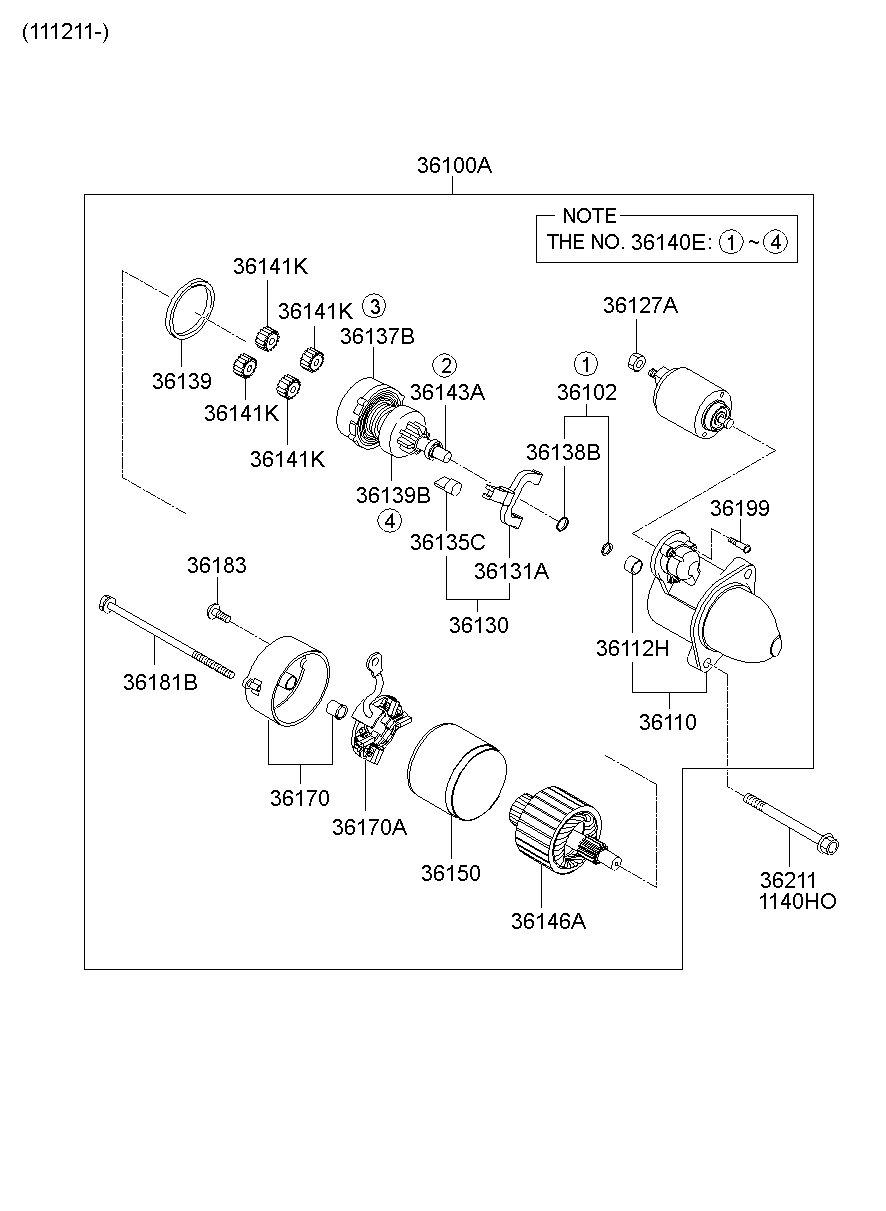 KIA 361004A025 - Başlanğıc furqanavto.az