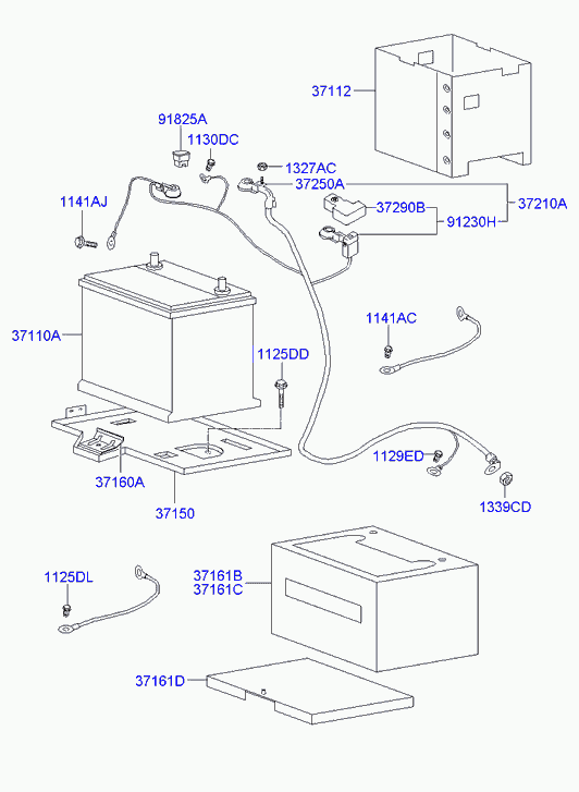 Hyundai 3711038100 - Başlanğıc batareyası furqanavto.az