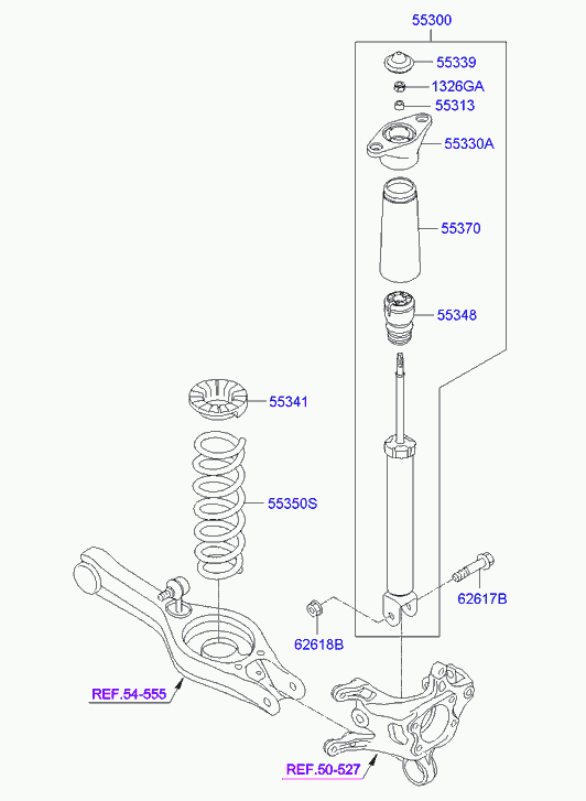 Hyundai 55300A6000 - Amortizator furqanavto.az