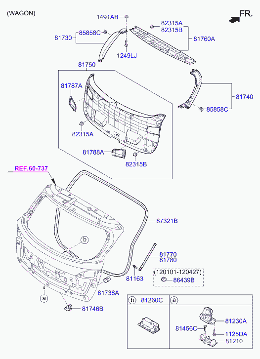 Hyundai 81770-A6200 - Qazlı bulaq, baqaj, yük yeri furqanavto.az