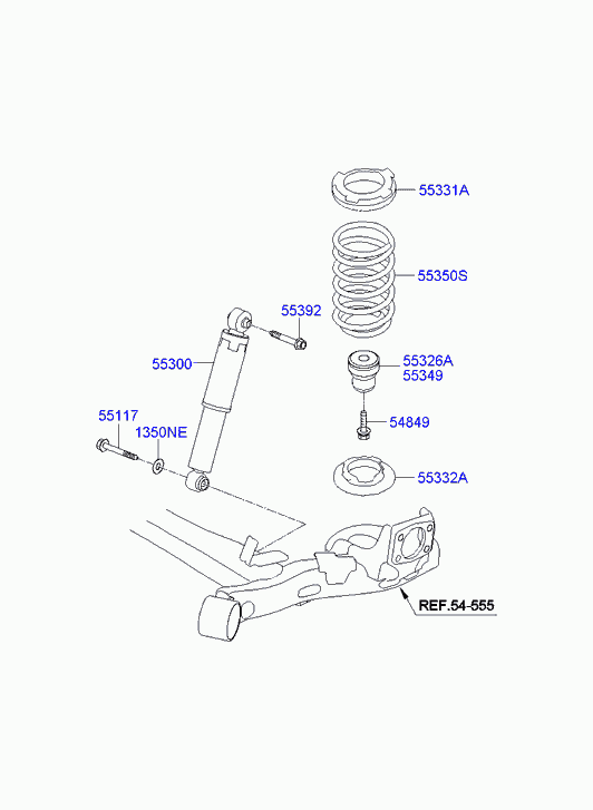 Hyundai 553004P001 - Amortizator furqanavto.az