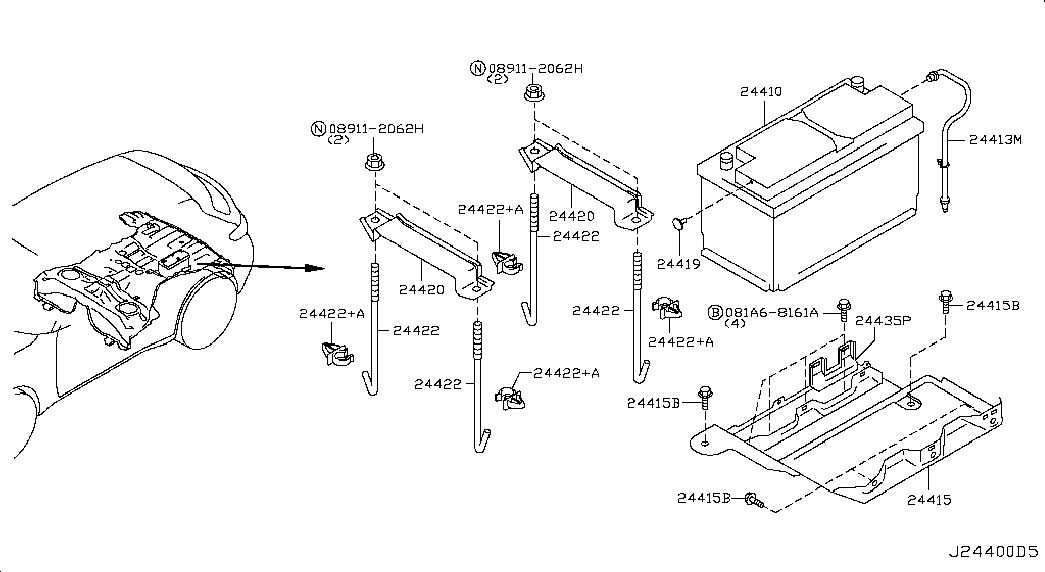 RENAULT 244101BN0A - Başlanğıc batareyası furqanavto.az