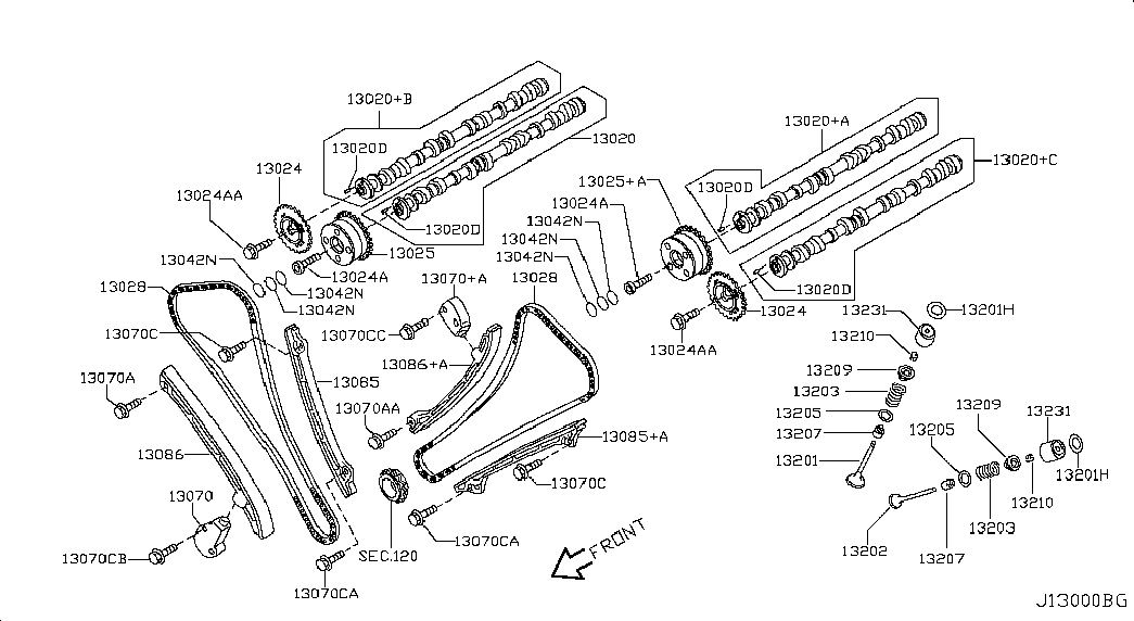 NISSAN 13028-6N200 - Vaxt zəncirinin dəsti furqanavto.az