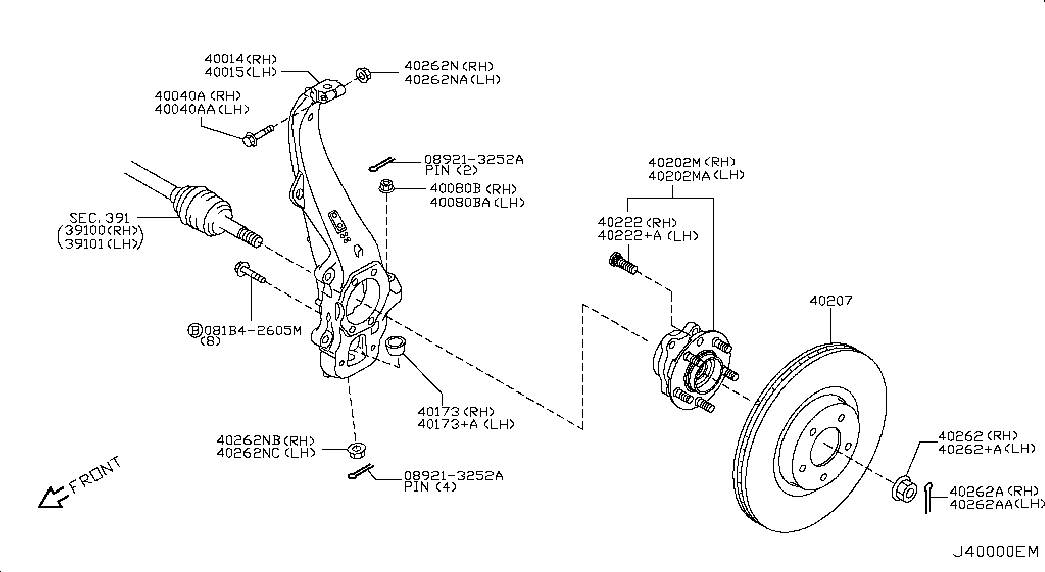 Infiniti 40202-EG36C - Təkər qovşağı, podşipnik dəsti furqanavto.az